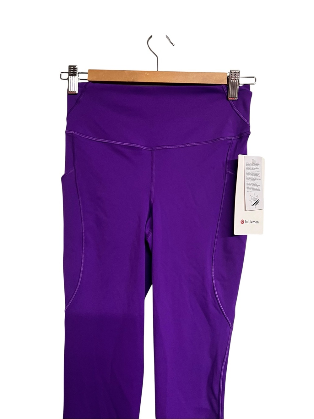 New Lululemon Fast And Free Collegiate Purple High-Rise‎ Leggings 28” Pockets - Picture 2 of 6